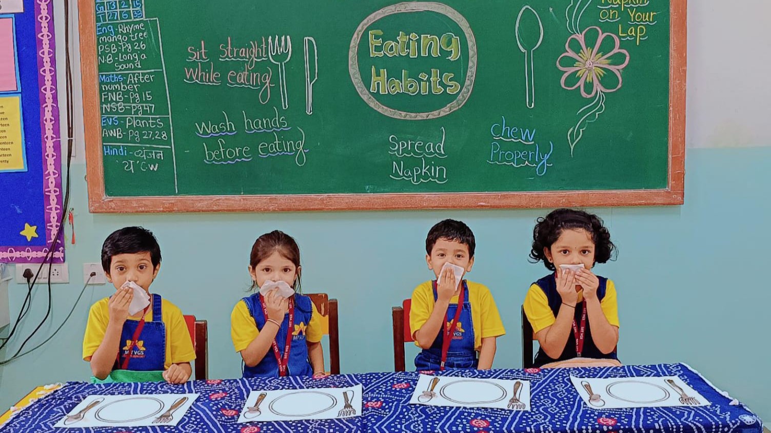 Healthy Eating and Table Manners Taught with Fun at MIT VGS Kothrud