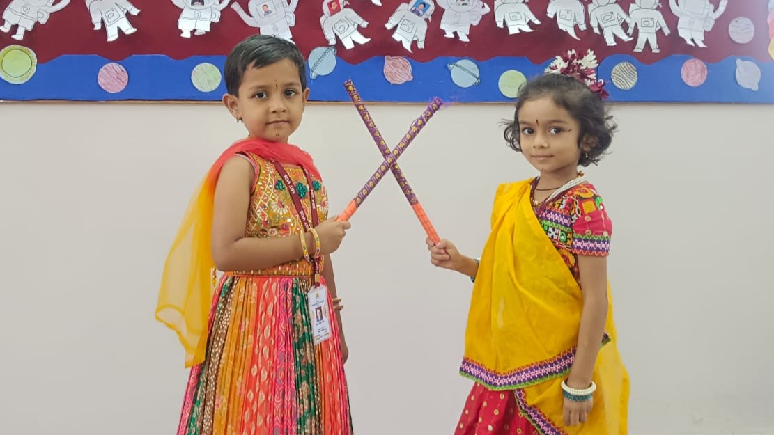 MIT VGS Solapur Students Embrace the Spirit of Navratri with Garba & Joy
